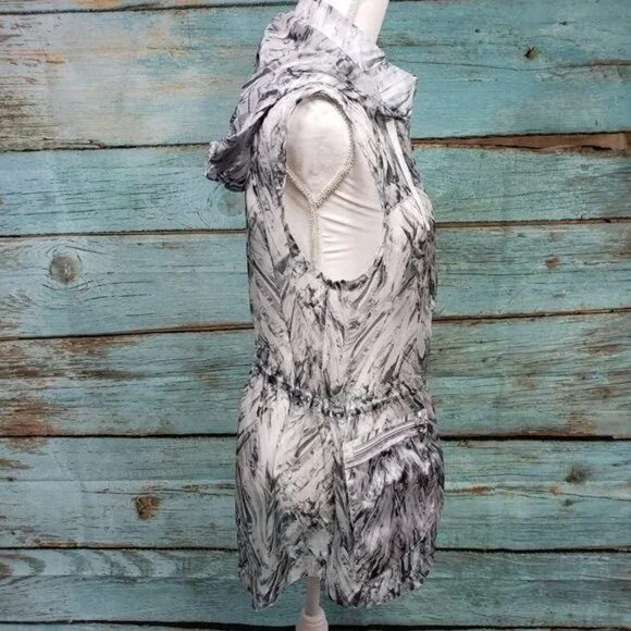 ATHLETA Inspire Hoodie Sheer Vest Cobblestone Jacket S NWOT - Picture 5 of 8